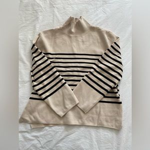 H&M striped turtleneck sweater